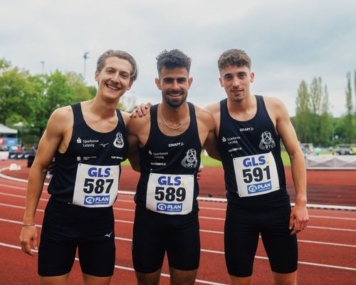 3 x 1.000 Meter Staffel mit Artur Beimler, Conrad Kieselberger und Oliver Kreisel (v.l.)